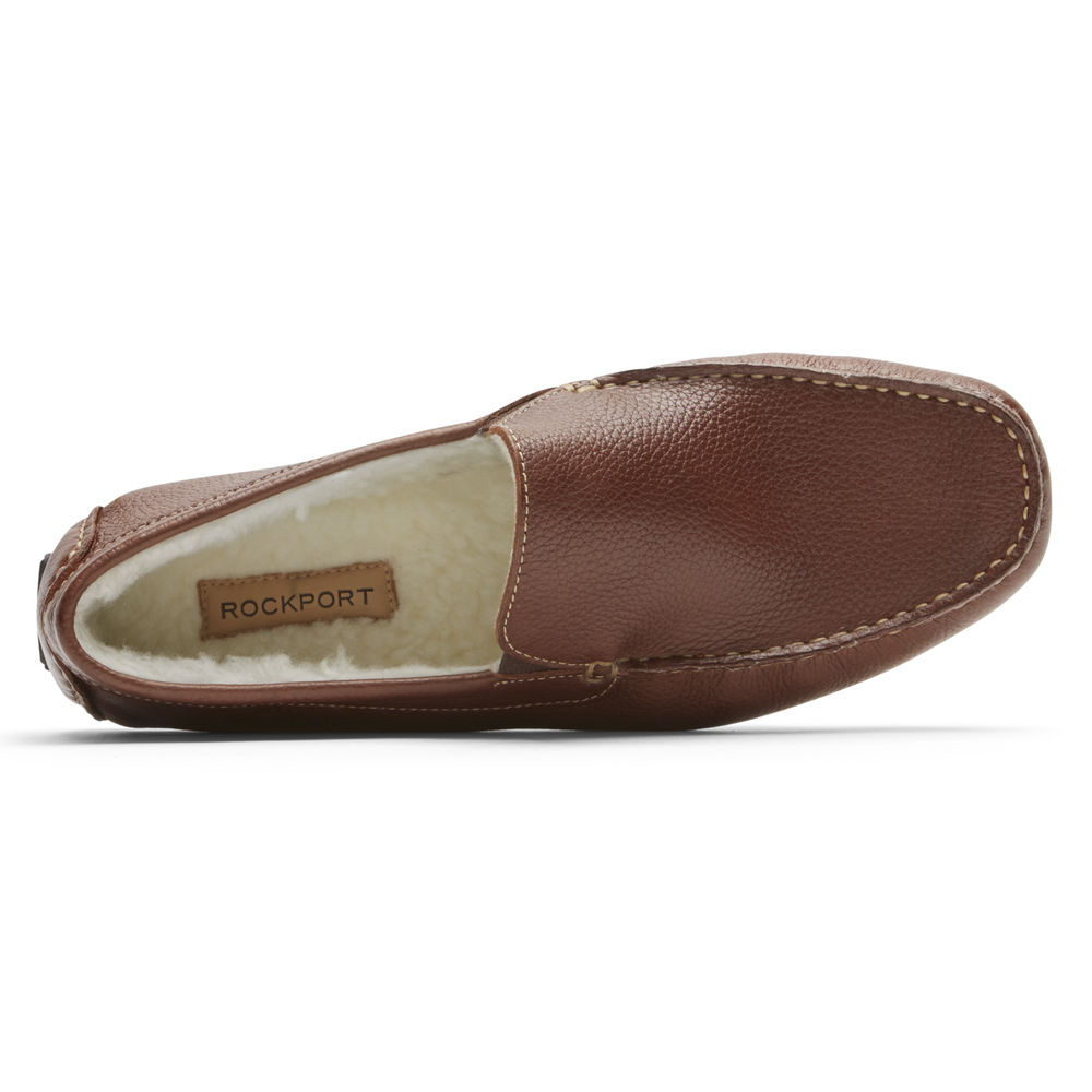 Rockport Singapore Mens Slippers - Rhyder Brown - IE2180643